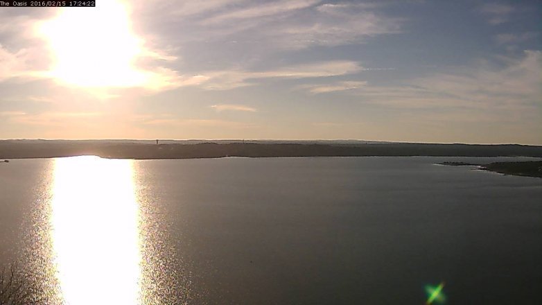 Lake Travis webcam, February 15, 2016 4:30 PM CT