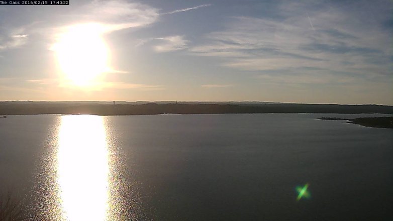 Lake Travis webcam, February 15, 2016 4:45 PM CT
