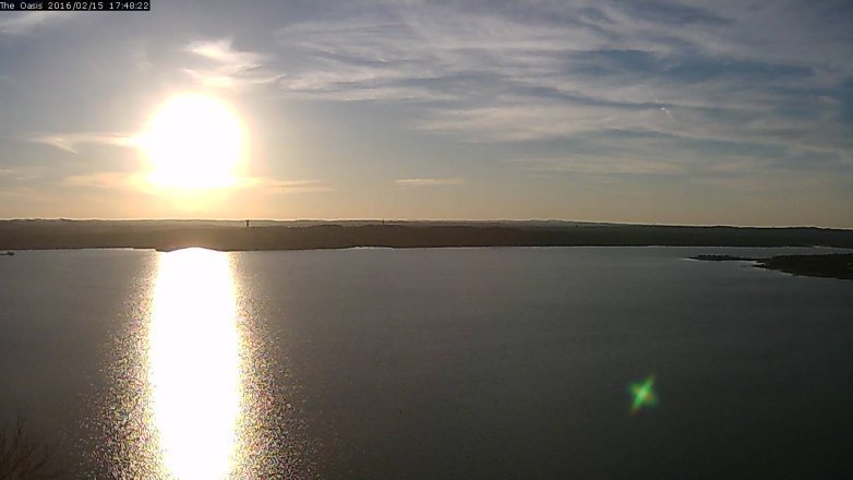 Lake Travis webcam, February 15, 2016 4:55 PM CT