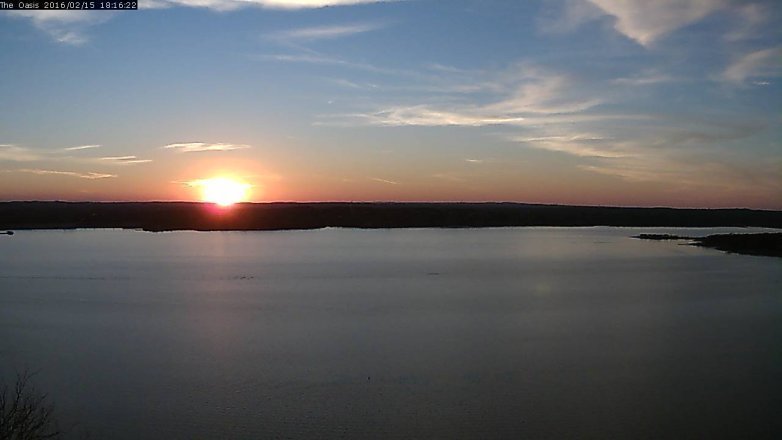 Lake Travis webcam, February 15, 2016 5:25 PM CT