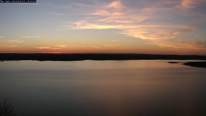 Lake Travis webcam, February 15, 2016 5:30 PM CT