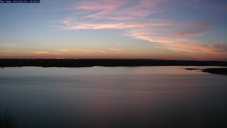 Lake Travis webcam, February 15, 2016 5:35 PM CT
