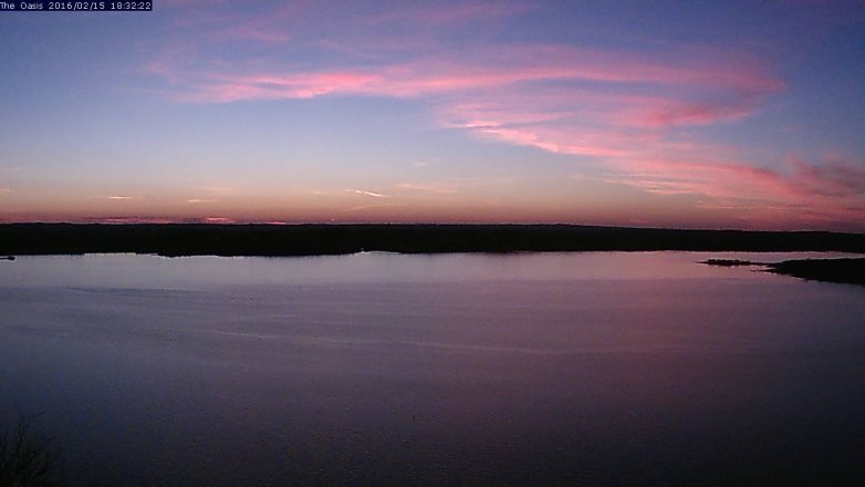Lake Travis webcam, February 15, 2016 5:40 PM CT