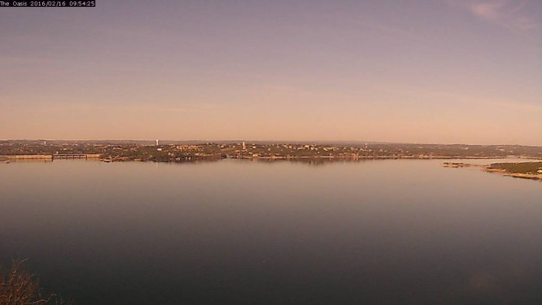 Lake Travis webcam, February 16, 2016 9:00 AM CT
