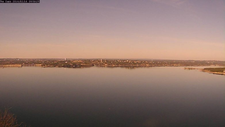 Lake Travis webcam, February 16, 2016 9:05 AM CT