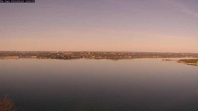 Lake Travis webcam, February 16, 2016 9:10 AM CT
