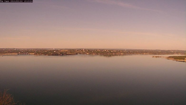 Lake Travis webcam, February 16, 2016 9:15 AM CT