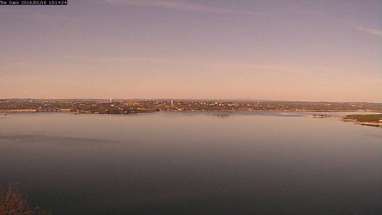 Lake Travis webcam, February 16, 2016 9:20 AM CT