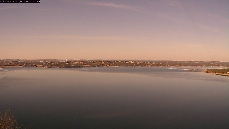 Lake Travis webcam, February 16, 2016 9:30 AM CT