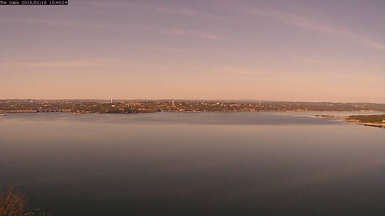 Lake Travis webcam, February 16, 2016 9:45 AM CT