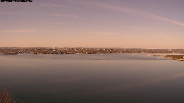 Lake Travis webcam, February 16, 2016 9:50 AM CT