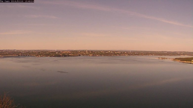 Lake Travis webcam, February 16, 2016 9:55 AM CT