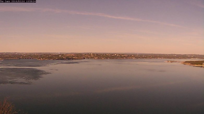 Lake Travis webcam, February 16, 2016 10:05 AM CT
