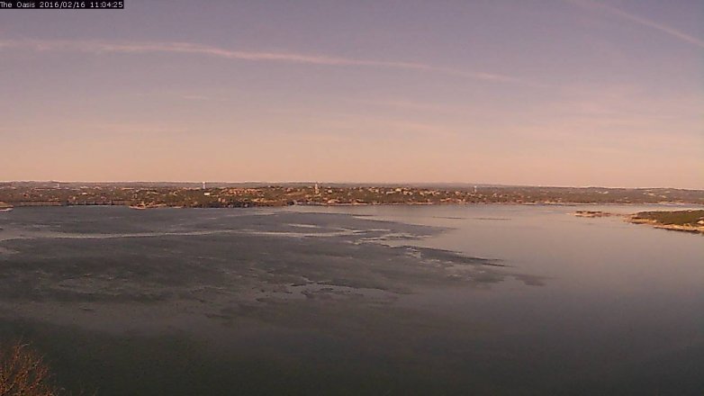 Lake Travis webcam, February 16, 2016 10:10 AM CT