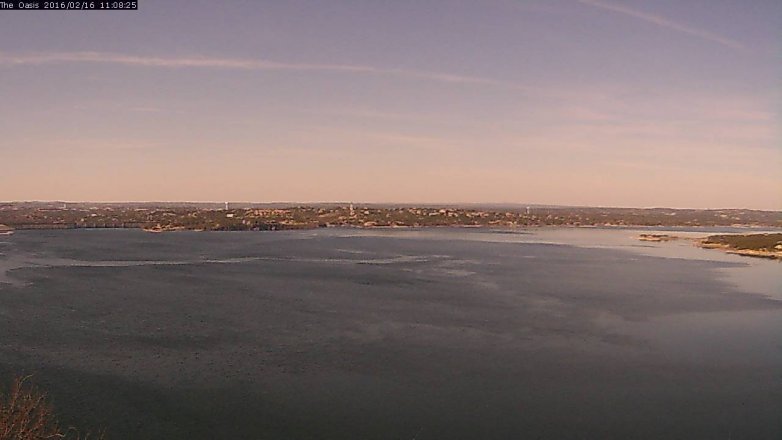 Lake Travis webcam, February 16, 2016 10:15 AM CT