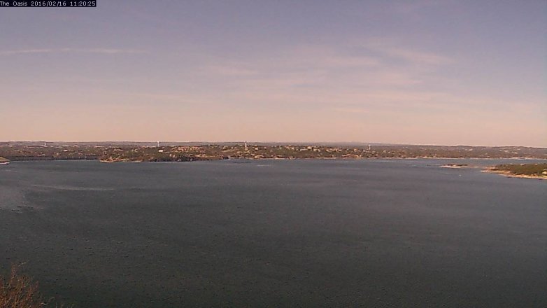 Lake Travis webcam, February 16, 2016 10:25 AM CT
