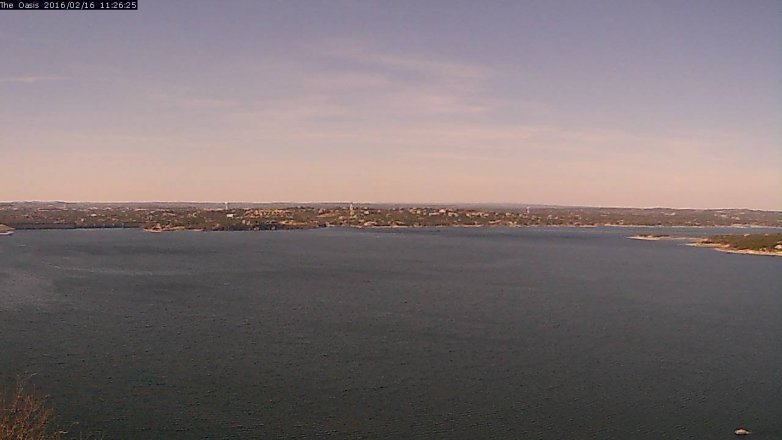 Lake Travis webcam, February 16, 2016 10:35 AM CT