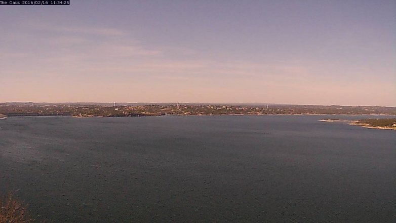 Lake Travis webcam, February 16, 2016 10:40 AM CT