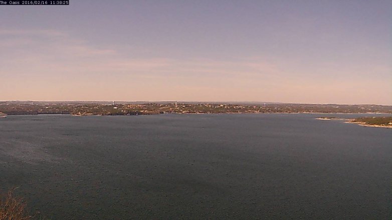 Lake Travis webcam, February 16, 2016 10:45 AM CT
