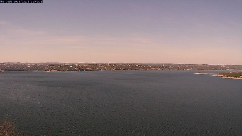 Lake Travis webcam, February 16, 2016 10:50 AM CT