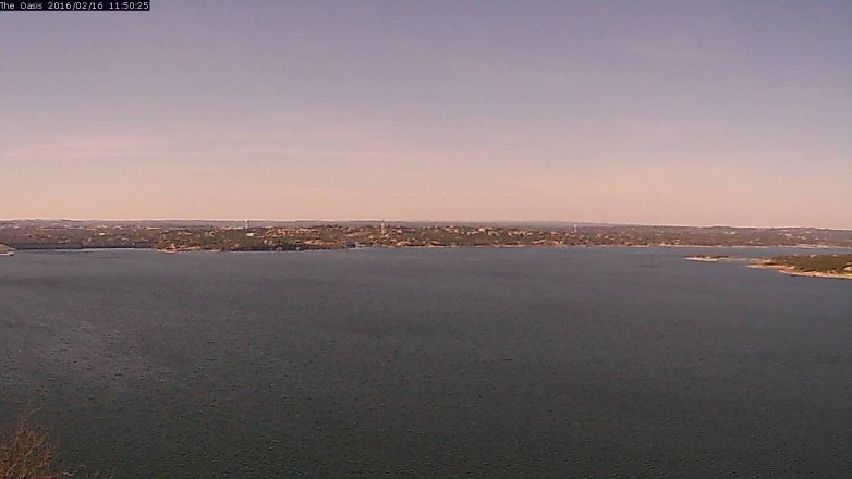Lake Travis webcam, February 16, 2016 10:55 AM CT