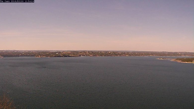 Lake Travis webcam, February 16, 2016 11:00 AM CT