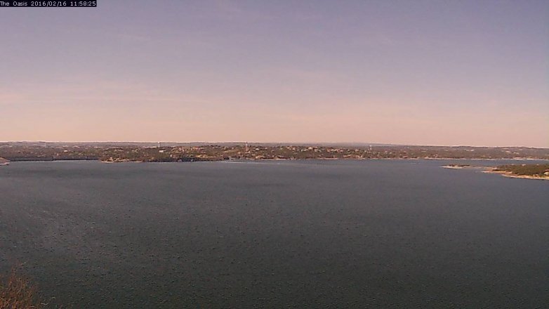 Lake Travis webcam, February 16, 2016 11:05 AM CT