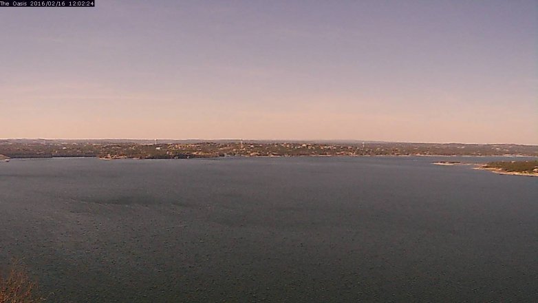 Lake Travis webcam, February 16, 2016 11:10 AM CT