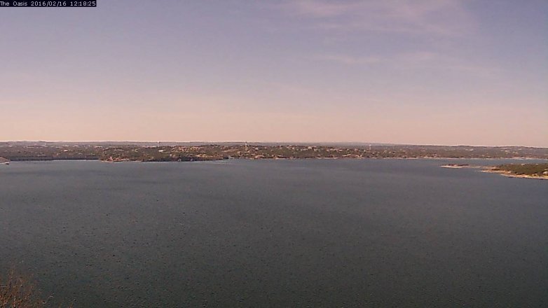 Lake Travis webcam, February 16, 2016 11:25 AM CT
