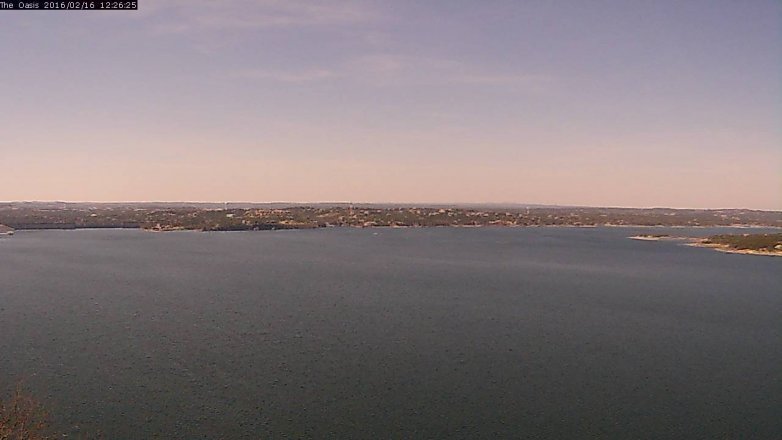 Lake Travis webcam, February 16, 2016 11:30 AM CT