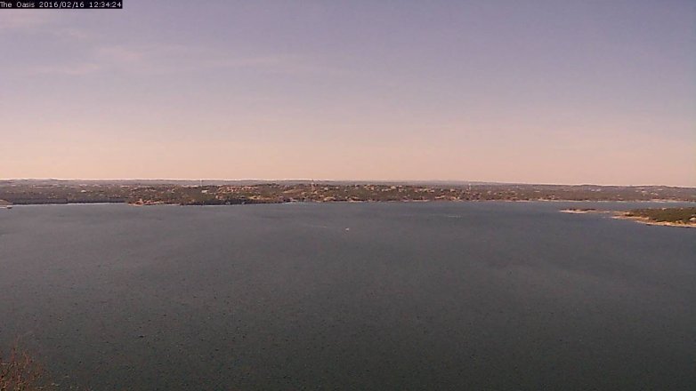 Lake Travis webcam, February 16, 2016 11:40 AM CT