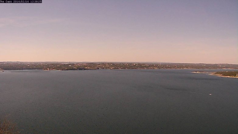 Lake Travis webcam, February 16, 2016 11:45 AM CT