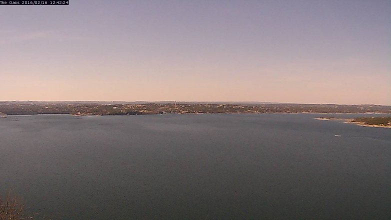 Lake Travis webcam, February 16, 2016 11:50 AM CT