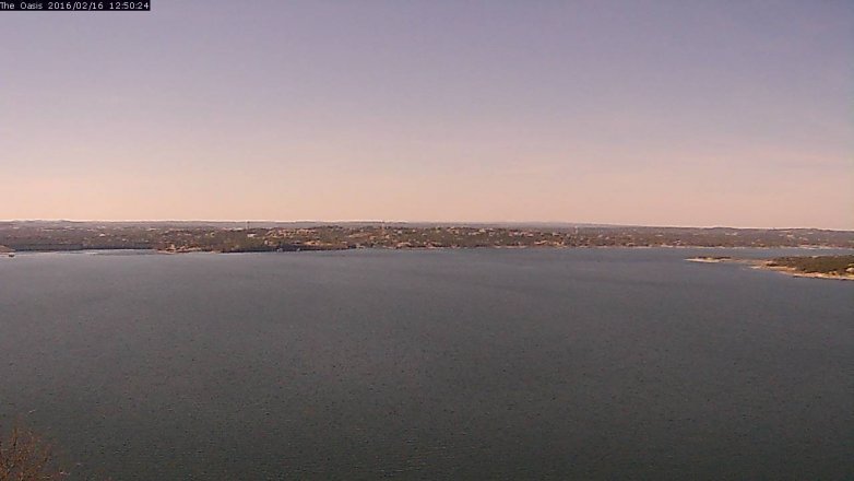 Lake Travis webcam, February 16, 2016 11:55 AM CT