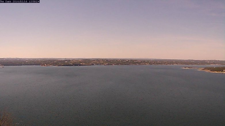 Lake Travis webcam, February 16, 2016 12:05 PM CT