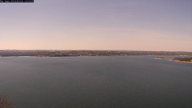 Lake Travis webcam, February 16, 2016 12:15 PM CT