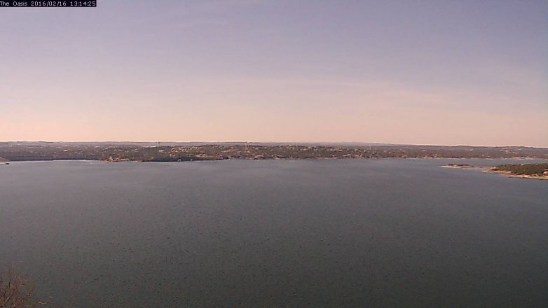 Lake Travis webcam, February 16, 2016 12:20 PM CT