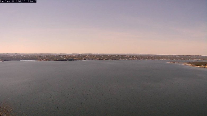Lake Travis webcam, February 16, 2016 12:30 PM CT