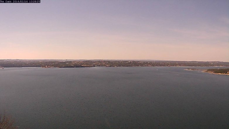 Lake Travis webcam, February 16, 2016 12:35 PM CT