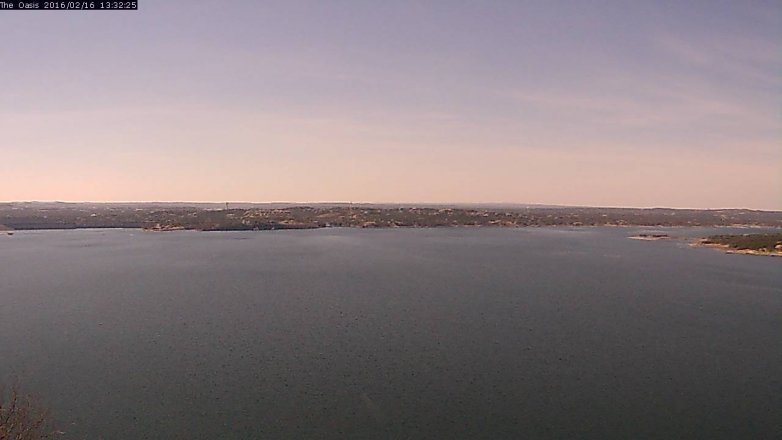 Lake Travis webcam, February 16, 2016 12:40 PM CT