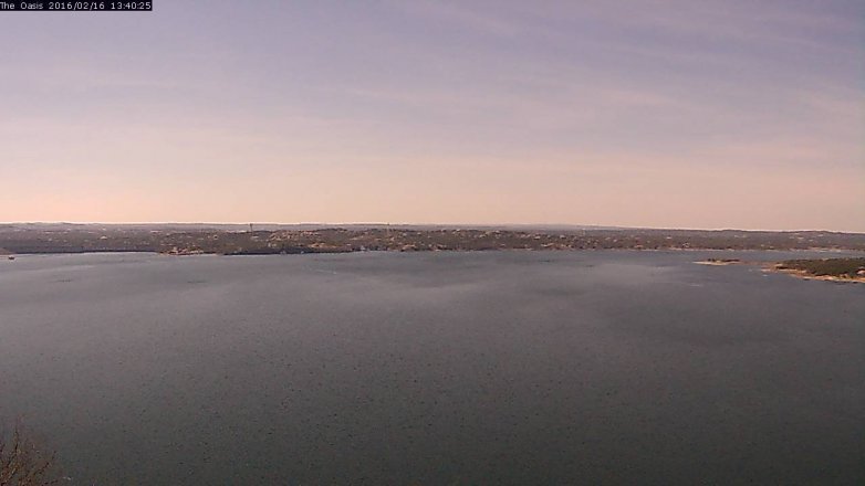 Lake Travis webcam, February 16, 2016 12:45 PM CT