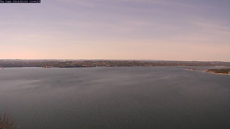 Lake Travis webcam, February 16, 2016 12:50 PM CT