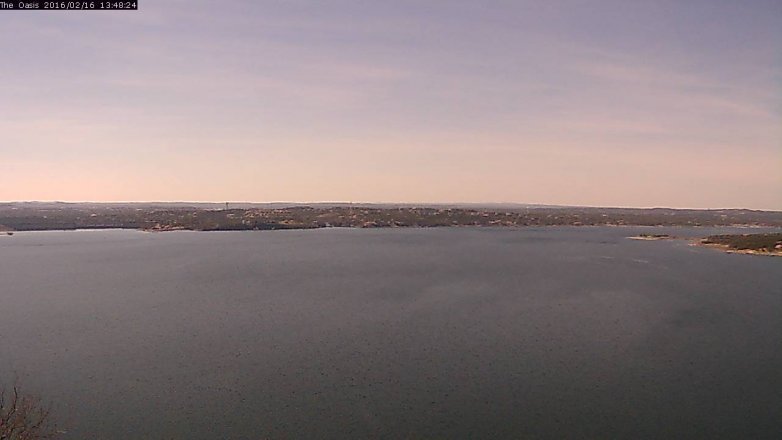 Lake Travis webcam, February 16, 2016 12:55 PM CT