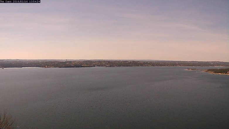 Lake Travis webcam, February 16, 2016 1:00 PM CT