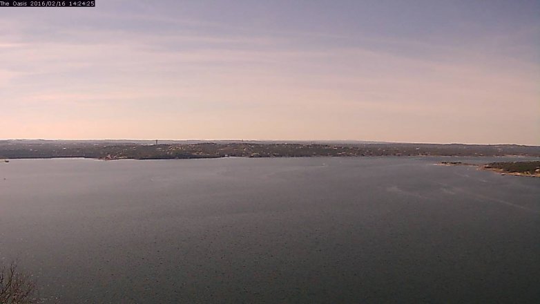 Lake Travis webcam, February 16, 2016 1:30 PM CT