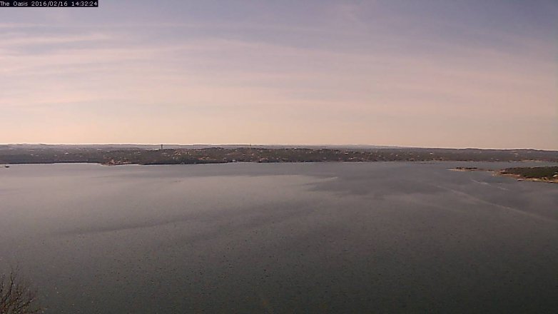 Lake Travis webcam, February 16, 2016 1:40 PM CT