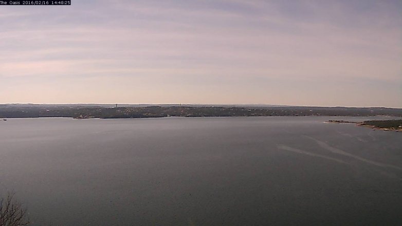 Lake Travis webcam, February 16, 2016 1:55 PM CT