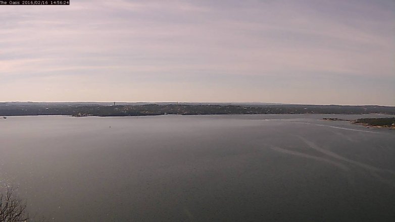 Lake Travis webcam, February 16, 2016 2:05 PM CT