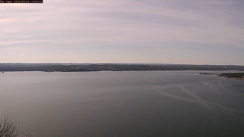 Lake Travis webcam, February 16, 2016 2:10 PM CT