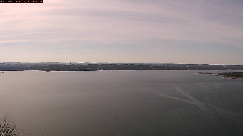 Lake Travis webcam, February 16, 2016 2:15 PM CT